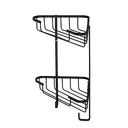 Croydex Slimline Two Tier Corner Shower Caddy - Matte Black image 1