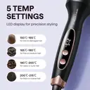 Wavytalk Brosse thermique, Brosse ronde chauffante ionique pour brushing, pour des cheveux plus lisses et plus brillants, facile à utiliser et moins de dommages, corps de 38 mm, 5 réglages de température, double tension, prise européenne, or rose image 5