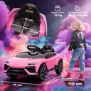 AIYAPLAY Licensed Lamborghini Electric Cars for Kids, 12V Battery Powered Ride On Car with Remote Control, Suspension, MP3, H image 5