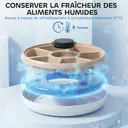 PawHut Distributeur de Nourriture pour Animaux de Compagnie Distributeur Automatique de Nourriture gamelle d'alimentation 6 portions sans fil à minuterie avec 1 sac réfrigérant écran LED blanc image 5