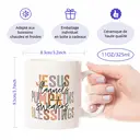 Alphynix 1 Mug Jesus Pumpkin Sweaters, tasse à café céramique 33cl avec texte vintage color block, cadeau d'automne Thanksgiving unique, bénédiction chrétienne d'automne,Le cadeau de la saint-valentin, cadeau d’anniversaire image 7