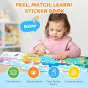 JoyCat Reusable Sticker Book - Jelly Stickers for Toddlers, Kids Sticker Activity Book, Travel Toys for Road Trip, Car & Airplane, Educational Learning Gifts for Boys and Girls Ages 3-5 (Weather) image 6