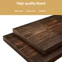 CLIPOP Retro Bedside Table with 2 Drawers and Open Side Storage Cabinet Storage Unit Nightstands Brown image 7