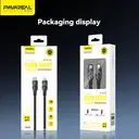 Câble de Données PAVAREAL en Alliage de Zinc Noir 30W PD CTOC à Charge Ultra Rapide avec Arrêt Automatique et Changement de Couleur image 8