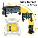 Sekey XXXL Bolderkar, opvouwbaar, 300 l, 200 kg belastbaar, opvouwbare bolderkar, 17 x 10 cm, extra brede banden, voor alle terreinen, gepatenteerd inklapbaar uit vier richtingen, XXXL-Super 4013, Blauw met grijs image 5