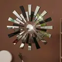 33pcs PVC mirror stickers with black and silver lines for living room decoration image 0