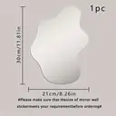 1 piece PVC mirror with irregular wave acrylic film, room decoration aesthetic mirror 21*30cm image 5