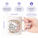Alphynix 1pc To The Moon And Back Mug, 11oz Ceramic Coffee Cup with Hand Drawn Floral Wreath, Romantic Gift for Her, Him, Wife, Husband, Anniversary image 7
