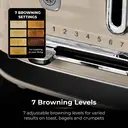 Tower T20083MSH Saturn 2-Slice Toaster with 7 Browning Levels, Defrost/Reheat/Cancel, Latte Beige image 2