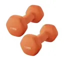 SONGMICSHOME  Lot de 2 haltères courts hexagonaux, entraînement de fitness et de musculation, orange image 1