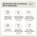 Bear DJJ-E02J1 Machine à lait de soja violet pour 1-3 personnes - 600 ml image 2