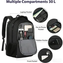 Travel Laptop Backpack， 17 Inch Business Large Backpack Bag With USB Charging Port， Water Resistant Work Rucksack Anti Theft Lightweight for College High School Men Women Casual Daypack， Black， New Year Sale ， Top gift picks image 3