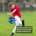 LONGSAIL Ballon de football en caoutchouc haute qualité Taille 4 Bleu/Vert image 2