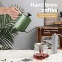 STARESSO Pour Over Kettle for Manual Drip Coffee and Tea with Thermometer, 17oz Gooseneck Kettle with Flow Control & Scale Lines ,Stainless Steel Water Kettle for Stovetop,500ml, Green, 1Pack, K6 image 7