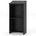 COSTWAY Podium Hostess Stand for Speakers with Storage Shelf-Black image 0