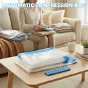 DTK Lot de 10 sacs de compression pliables gain de place pour le voyage (4 jumbo, 6 moyen/petit), sans aspirateur, pour le voyage et le trek image 1