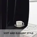 Rideaux occultants YSTYLE pour chambre et salon - Ensemble de 2 panneaux de rideaux thermoisolants et opaques, 140x260 CM, ZGB, Noir image 6