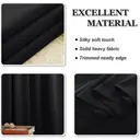 PONY DANCE Store occultant à œillets, 2 panneaux, W140 x L145 cm (W55 x L57 pouces), Noir image 6