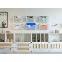 Senhoglb Porte-documents mural 1 compartiment en maille métallique, format paysage A4 - Blanc image 5