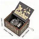 Alphynix 1pc The Godfather Music Box, Hand-Cranked Wooden Keepsake with Golden Engraved Logo and Mechanical Gears, Vintage Movie Theme Musical Gift for Film Lovers image 4
