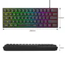 MageGee TS91 60% Wired Gaming Keyboard, QWERTY US layout, RGB Backlit 61 Key Ultra-Compact Keyboard, TS91 Ergonomic Waterproof Mechanical Feeling Office Computer Keyboards for PC, MAC, PS4, Xbox ONE Gamer(Black) image 2