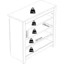 Galano Millicent 12 Pairs Shoe Cabinet - 2 Door Modern Storage Cabinet - Standing Organiser for Home - Office - 34D x 78.6W x 76.8H centimetres - Dusty Grey Oak image 8
