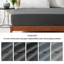 LeBonsoir 180x200cm Fitted Sheet， 30CM/12Inch Deep Pocket - 100% Cotton， No-Pop Off Elastic， 1 Fitted Sheet Only-Dark Gray image 6