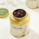 Tea Story Rose Black Tea [Luxury Gift] Relaxing Evening Blend, ECOCERT Organic Loose Leaf 80g image 1
