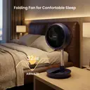 Airmate Foldable Air Circulation Fan with Remote Control,Height Adjustable, DC Motor, 32db Quiet for Bedroom, 5 Blades, 8H Timer, Compact & Portable,New Arrival image 3