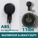 TAILI Lot de 4 crochets de douche à ventouse puissants rotatifs à 360° pour serviette, éponge, crochets muraux polyvalents sans dommage pour l'intérieur de la salle de bain, décoration, supports à ventouse amovibles, faciles à utiliser, Noir image 3