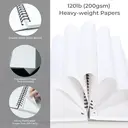 Ohuhu Carnet d'art à spirales, couverture rigide, 200 g/m², sans bavure, 120 pages - 22,6 cm × 21,1 cm image 1