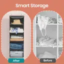 Hanging Closet Organizer, 30x30x90cm, Set of 2, Grey image 5