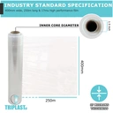 Triplast  Pallet Wrap 400mm x 250m, 17mu Clear 6 Rolls image 1