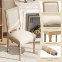 Chaises de salle à manger Ckaff, Ensemble de 2, Chaises de cuisine, Chaises de lecture de patio, Chaise rembourrée avec dossier carré, Chaise de salon, Chaises de table de toilette, Chaises de bureau pour chambre, cuisine, salle à manger. image 5