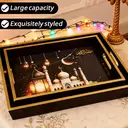 Lot de 2 plateaux de service en bois pour le Ramadan - Palais image 3