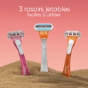 GILLETTE VENUS Smooth - Rasoirs Jetables Miami Sunset - Lot de 3 rasoirs image 3
