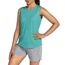 WILLIT Women's Workout Tank Tops Sleeveless Running Yoga Tops Quick Dry Active Shirts Gym Exercise Loose Fit Teal M image 0