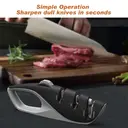LIFEPAL Multi-Angle Adjustable Knife Sharpener, Three-Stage Sharpening System, Suitable for Kitchen Knives, Scissors and Serrated Knives image 7
