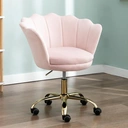 CHAIRUS Ya-Home Chaise de bureau pivotante avec hauteur réglable et roulettes - Rose clair image 1