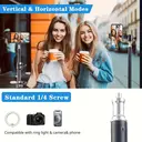 Support de Projecteur 1,6 m Trépied Pliable à l'Envers en Métal avec Support de Téléphone Mobile Intégré, Support de Sol Réglable Multifonctionnel Compatible avec Projecteur, Lumière Anneau LED, Appareils Photo DSLR, Téléphones Portables et Caméras d'Action, Idéal pour Tournage en Studio, Diffusion en Direct, Vlog et Support de Fond, Design Compact Gain de Place, Se Pliant à 40 cm image 7