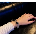 VoxorAI L8 Bracelet en cristal artisanal, aide à l'apaisement et au sommeil - Noir lune image 5