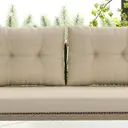 Outsunny Banc Suspendu en Résine Tressée 2 Places avec Coussins Amovibles et Lavables, Balancelle de Jardin Extérieure avec Chaînes en Acier, Charge 240 kg, 115x66x44cm, Beige image 6