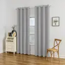 Rideaux occultants YSTYLE pour chambre et salon - Ensemble de 2 panneaux de rideaux isolants thermiques assombrissant la pièce, 140x225 CM, 5XH, Gris clair image 4