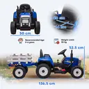 HOMCOM Kids Electric Car, 12V Electric Ride on Tractor and Trailer with Detachable Trailer Remote Control, USB, Horn, Lights, image 5