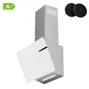 Ciarra 60cm Angled Cooker Hood, Touch Control, 580m³/h, Glass & Stainless Steel with Optional Ducted or Recirculating Installation image 1