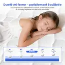 GTIMEX Matelas à ressorts ensachés 7 zones avec drap-housse, 25 cm d'épaisseur, 140 x 190 cm, pour enfants et adultes image 5