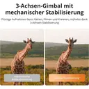 DJI Osmo Pocket 4 Standard Combo, Pocket Gimbal Vlog-Kamera, 1-Zoll-CMOS & 4K/240 fps, 3-Achsen-Stabilisierung, 2x verlustfreier Zoom, 107 GB integrierter Speicher, 2-Zoll-Drehbarer Bildschirm, Videokamera für Fotografie image 3