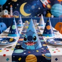 Stitch & Angel Party Hats Pack of 6 image 2