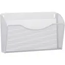 Senhoglb Porte-documents mural 1 compartiment en maille métallique, format paysage A4 - Blanc image 0