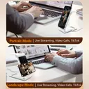 Rexsun 3 in 1 Foldable Wireless Charging Station, Aluminum Alloy Wireless Charger Stand for Multiple Apple Devices - Travel Size for iPhone, Apple Watch, AirPods, Adapter Not Included, T8, Silver-white image 5